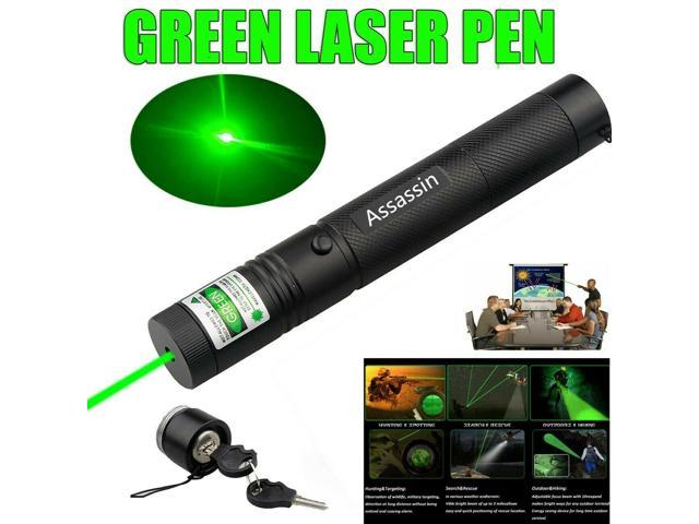 2PC 50Miles Assassin Green+Red Laser Pointer Visible Beam 18650 Battery Charger 