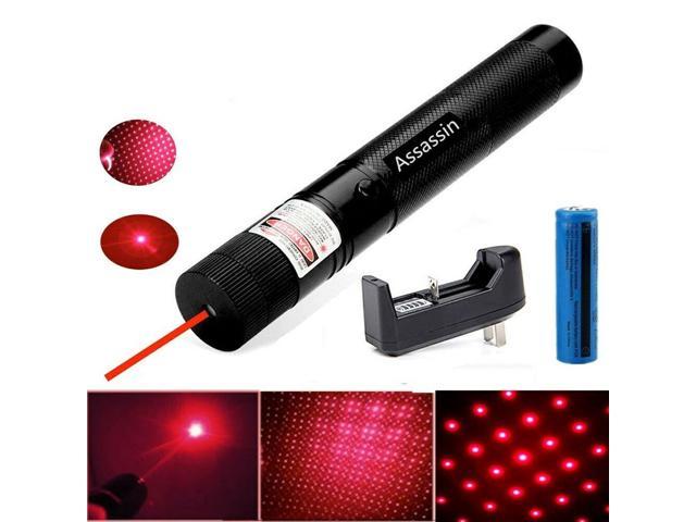2PCS 650nm 900Miles Red Laser Pointer Pen Star Beam Lazer Light 18650+Charger 