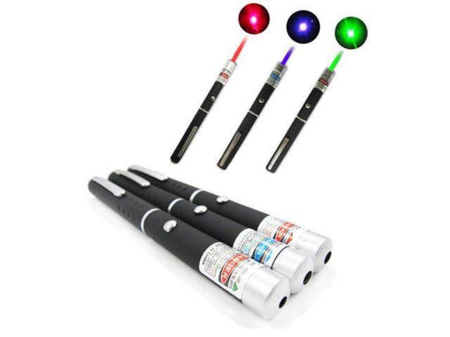 3PCS 5mW Powerful Green Red Purple Laser Pointer Pen Beam Light High Power 532nm 