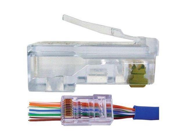 500 Pcs CAT6 Plug EZ RJ45 Network Cable Modular 8P8C Connector End Pass Through