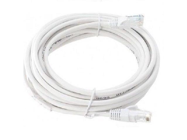 15M 50FT RJ45 CAT5 CAT5E Ethernet LAN Network White Patch Cable Cord New
