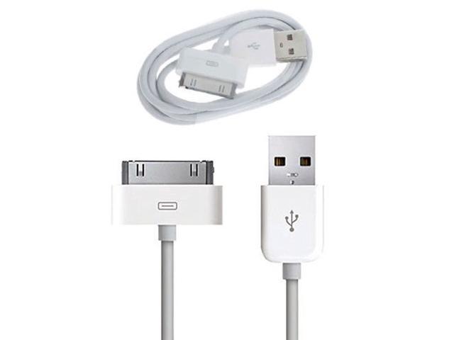 2A TRAVEL ADAPTER+3FT 30PIN USB CABLE WALL CHARGER WHITE IPHONE 4S IPAD 2 3 IPOD