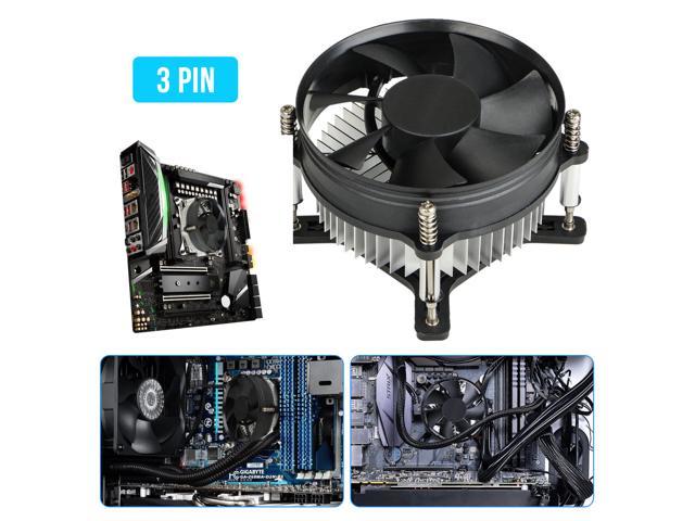 3 Pin Cpu Quiet Fan Cooling Heatsink Cooler Master Radiator For Intel Lga775 Newegg Com