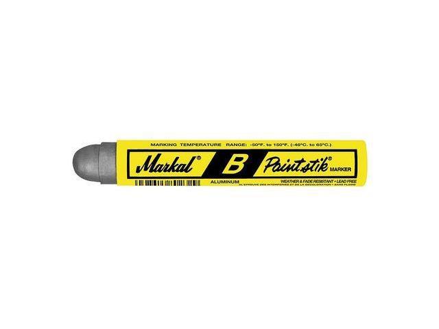 MARKAL 80233 Solid Paint Marker, Large Tip, Silver Color Family