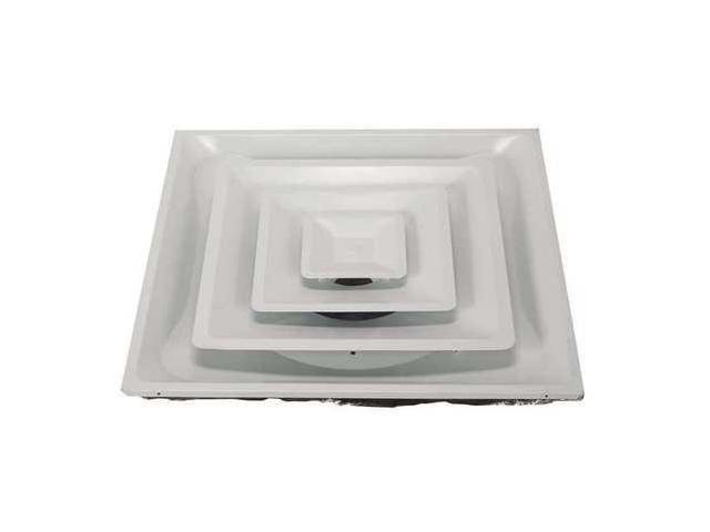 Zoro Select 4Mjv3 8 In Square 3 Cone Ceiling Diffuser White 