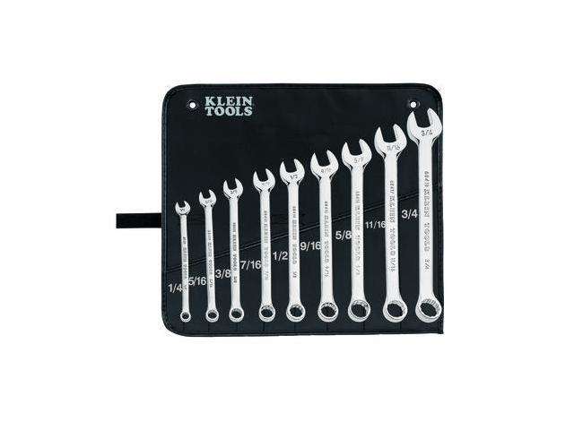 KLEIN TOOLS 68402 Combination Wrench Set, 9-Piece