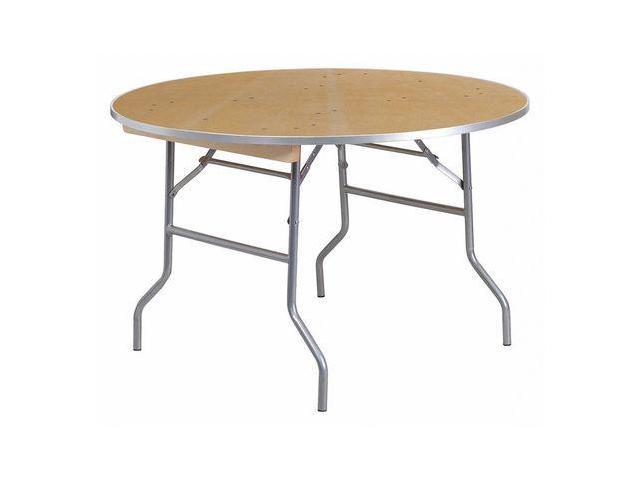 48'' Round HEAVY DUTY Birchwood Folding Banquet Table with METAL Edges