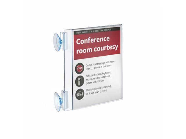 Azar Two Sided Acrylic Sign Holder with Suction Cup Grippers (106686)