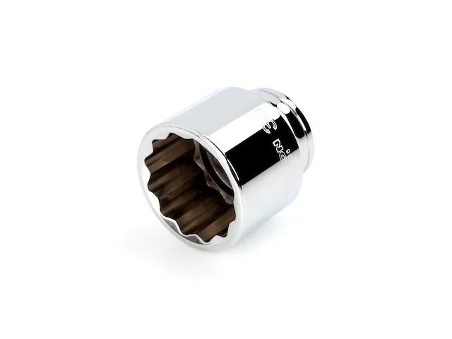 TEKTON 1/2-Zoll-Antrieb Stecknuss 36 Mm – 12-Kant, Für Doppelsechskantschrauben, Verchromt, 5 Cm Lang