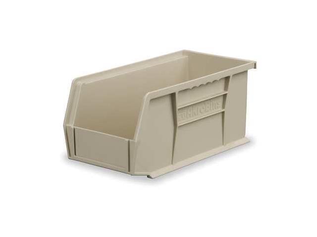 Photo 1 of AKRO-MILS Hang & Stack Storage Bin, Stone, Plastic, 5 3/8 in L x 4