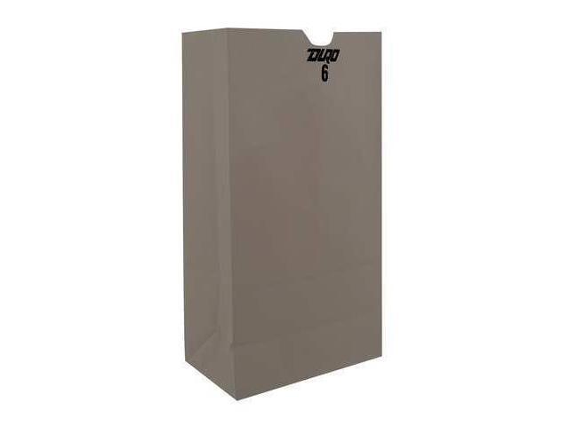 Pk500 ZORO SELECT 12R035 Grocery Bag Flat Bottom 25# Brown