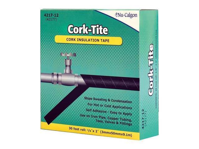 NU-CALGON 4217-12 Cork Tape,Self Adhesive,30 Ftx2 In,Black