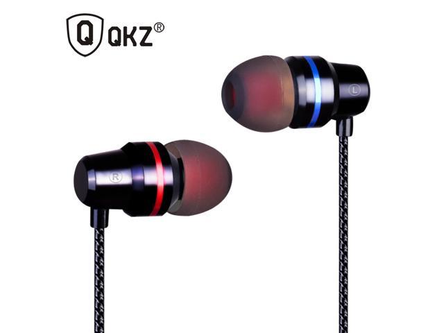 QKZ DM1 In-Ear-Kopfhörer Stereo Ohrhörer 108dB mit Mikrofon Headset für alle Smartphones Schwarz MP3-Player Tablets Ausbalancierter Klang mit verstärktem Bass Sound 