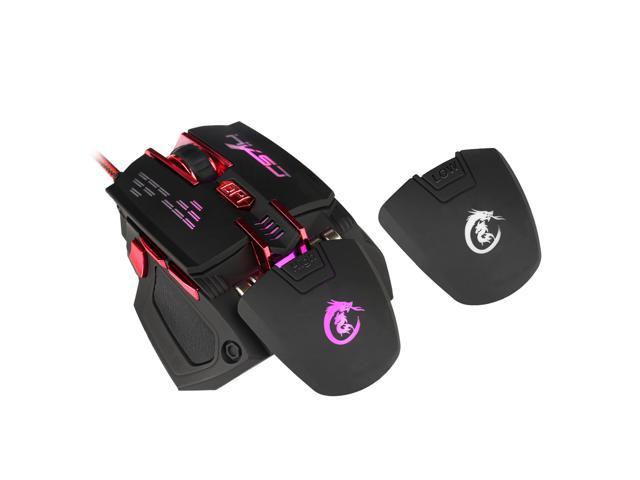 ASHATA Wired Gaming Mouse Gray Mechanical Mouse USB Wire Gaming 800-2400 DPI Free to Adjust Macro Programming Silent 7 Buttons Mechanical Gaming Mouse