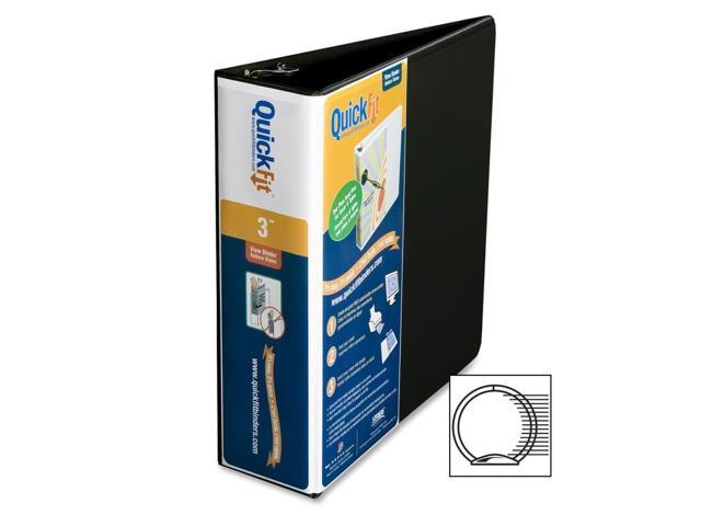 Photo 1 of QuickFit D-Ring View Binder 3 Rings 3" Capacity 11 x 8.5 Black 88051