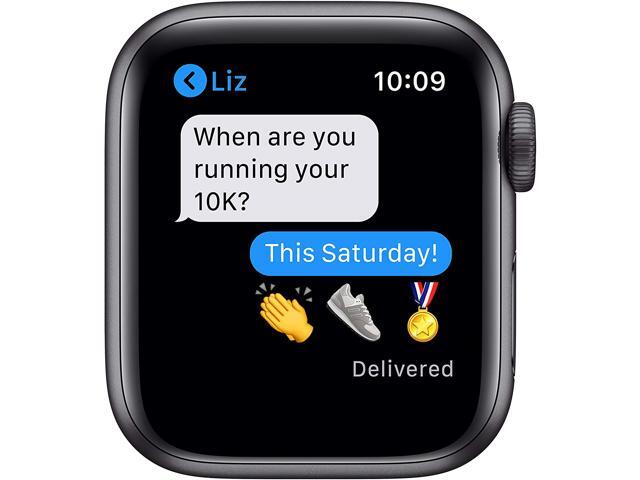 Apple Watch Series 6 40mm Space Gray Aluminum Case with Black Sport Band  GPS + Cellular M02Q3LL/A - Newegg.com