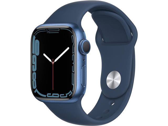 Photo 1 of Apple Watch Series 7 41mm Blue Aluminum Case with Abyss Blue Sport Band - Blue GPS 