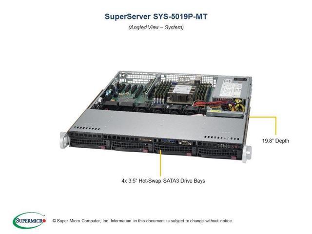 SuperMicro SYS-5019P-MT 1U Server