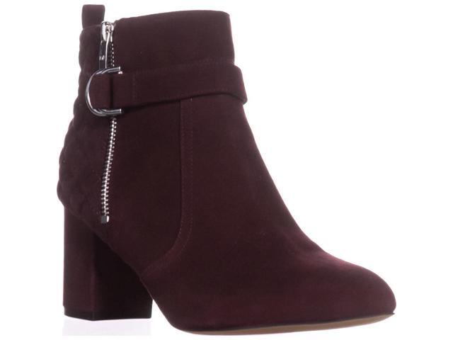 dark red ankle boots