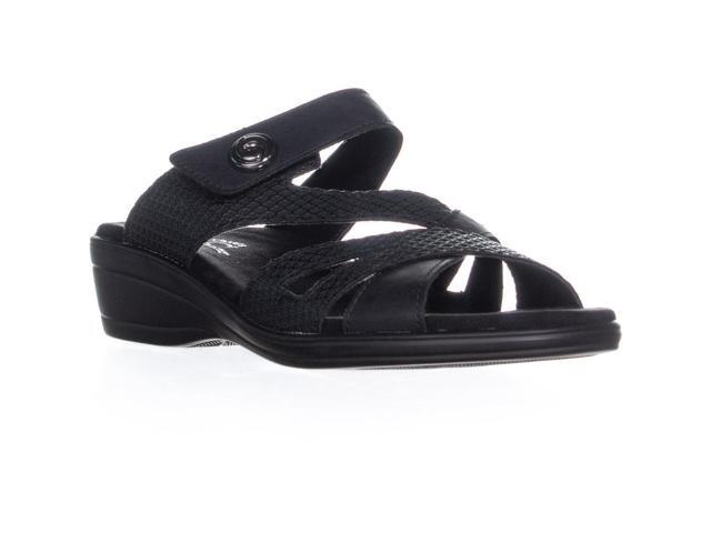 easy street black sandals