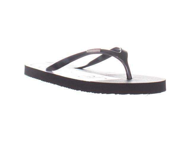 black calvin klein flip flops