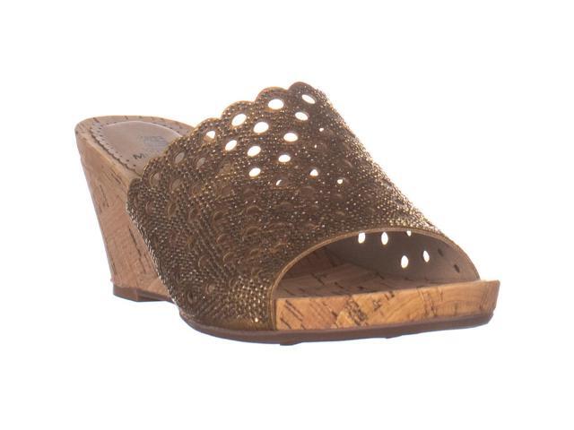 white mountain gold sandals