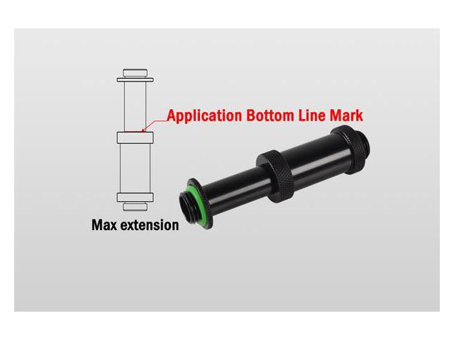 Bitspower G1/4" Adjustable Aqua Link Pipe (41-69mm), Matte Black