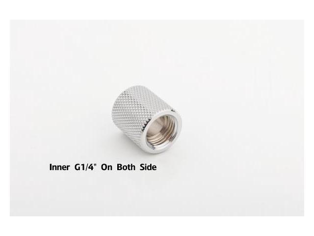 Bitspower G1/4" Female to Female Extender, 20mm, Silver Shining