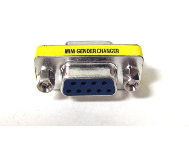 RS232 Serial DB9 Female to Female Mini Gender Changer Coupler Adapter Connector 