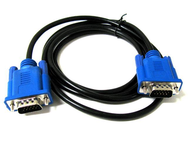 5 FT 5feet 15 PIN SVGA VGA Monitor M M Male 2 Male Cable BLUE CORD FOR PC TV US 