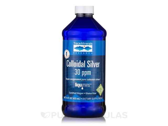 Colloidal Silver 30 Ppm Trace Minerals 16 Fl Oz 437 Ml Liquid Newegg Com