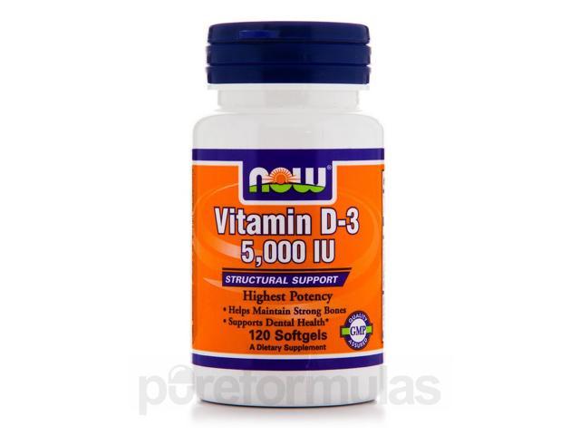 Vitamin D 3 5000 Iu 120 Softgels By Now