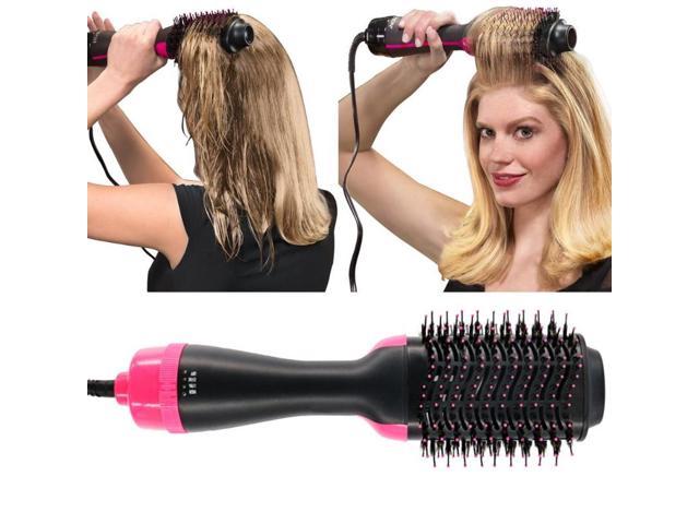 Electric Pro Hair Dryer Comb Multifunctional Infrared Negative Ion Hot Air Comb Straight Hair Curling Comb Hairdryer Us Plug Newegg Com