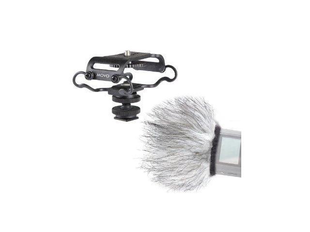 Movo Audio Enhancement Kit for the Zoom H4n, H5, H6, Tascam DR-40, DR-05, DR-07 & Similar Recorders (Includes Shockmount & Windscreen)
