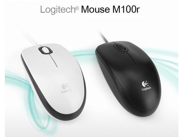 Logitech Wired 1000 DPI Optical USB Mouse Black/ White Colors Mice - Newegg.com