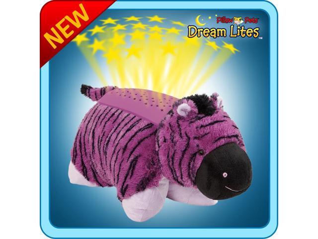 Authentic Pillow Pets Purple And Black Zany Zebra Dream Lites Toy