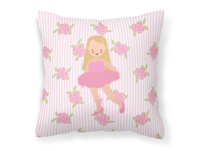 Ballerina Long Haired Blonde Fabric Decorative Pillow Bb5185pw1414