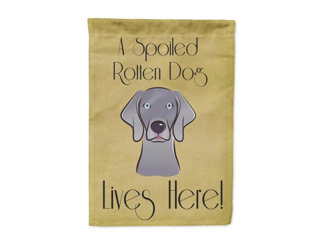 Weimaraner Spoiled Dog Lives Here Flag Garden Size Bb1479gf