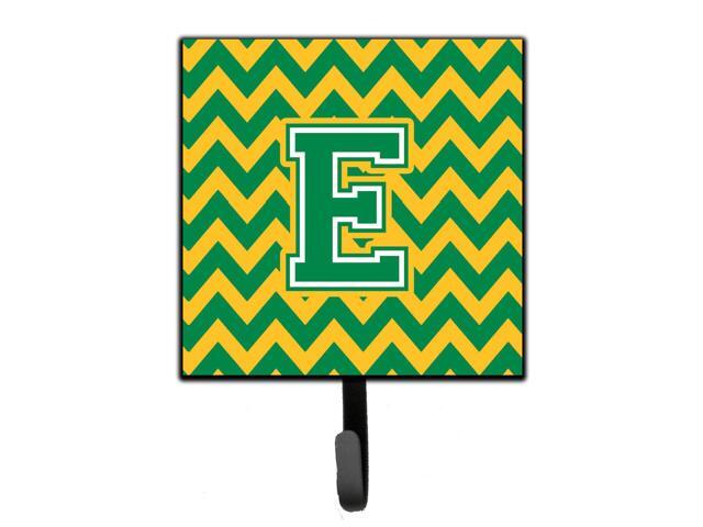 Carolines Treasures Letter E Chevron Green and Gold Leash or Key Holder CJ1059-ESH4 Small Multicolor