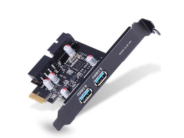 ASHATA USB PCI-E Card,Richer-R PCI-E To USB 3.0 Expansion Card Adapter With Front 19PIN Interface