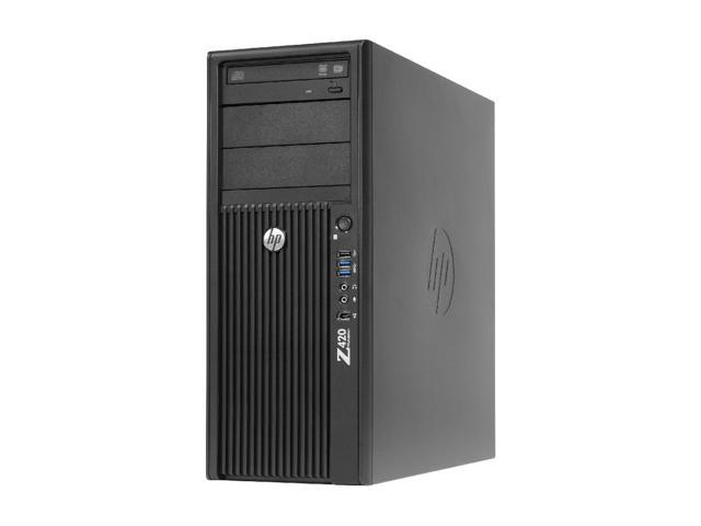 HP Z420 Workstation - Intel Xeon Six Core Second Gen E5-1650v2 3.5GHz - 8GB of RAM - 480GB SSD Hard Drive - DVDRW - Quadro NVS 290 Video Card - Windows 10 Pro