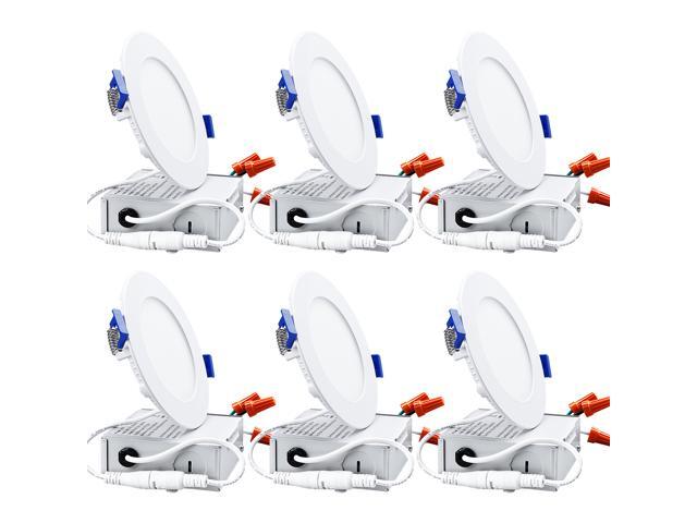 Torchstar 4 Inch 10w Dimmable Slim Led Downlight With J Box 80w Eqv Recessed Ceiling Light 650lm Etl Energy Star Low Profile 4000k Cool White Pack Of 6 Newegg Com - 4 Inch Low Profile Recessed Led Ceiling Lights Torchstar 4 Inch 10w Dimmable Slim Led Downlight With J Box 80w Eqv Recessed Ceiling Light 650lm Etl Energy Star Low Profile 4000k Cool White Pack Of 6 Newegg Com - 4 Inch Low Profile Recessed Led Ceiling Lights