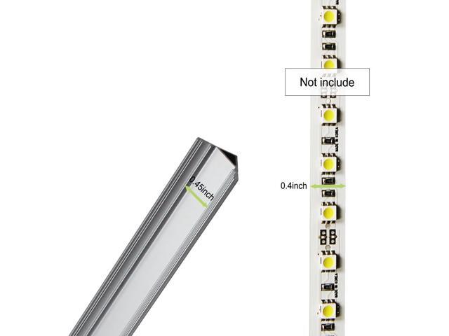 5PACK 3.3ft Aluminum V Channel for flex//hard LED Strip Light Arc-Shape Cover-V02