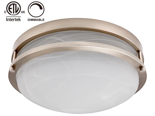 12 5inch Dimmable Led Flush Mount Ceiling Light Alabaster Gl 12 5inch Dimmable Led Flush Mount