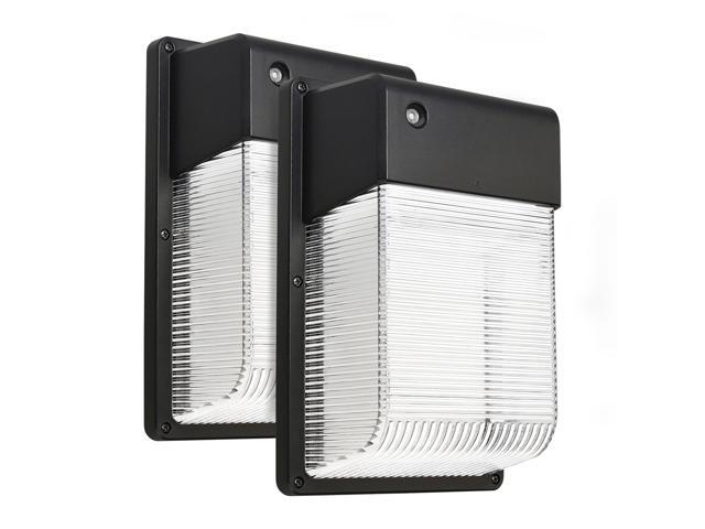 2 Pack 25w Dusk To Dawn Led Wall Photocell Outdoor Mount Light Security Lighting Garage Garden Yard Newegg Com