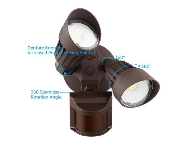 Leonlite 20w Dual Head Motion Activated Led Outdoor Security Light Leonlite 20w Dual Head Motion Activated