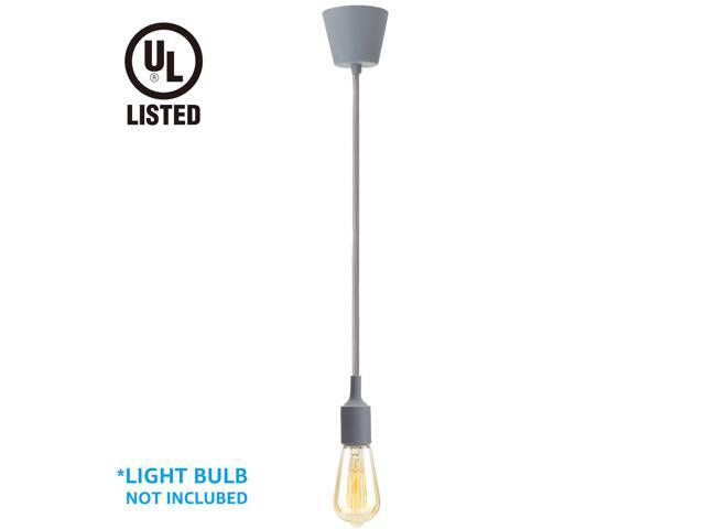Torchstar Gray Insulating Textile Lamp Cord Single Socket Pendant Light Fixture Ul Listed E26 E27 Holder For Home Commercial Pub Counter Accent Decorative Lighting Newegg Com - Single Socket Pendant Light Lamp Cord Torchstar Gray Insulating Textile Lamp Cord Single Socket Pendant Light Fixture Ul Listed E26 E27 Holder For Home Commercial Pub Counter Accent Decorative Lighting Newegg Com - Single Socket Pendant Light Lamp Cord