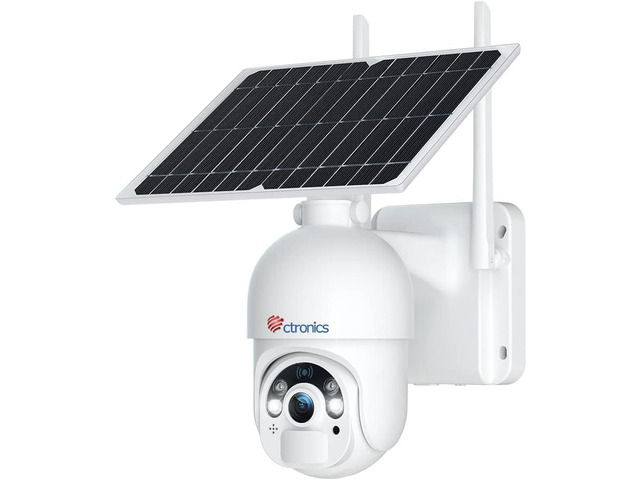 Ctronics 2.5K 4MP Security Cameras Wireless Outdoor, WiFi Solar ...