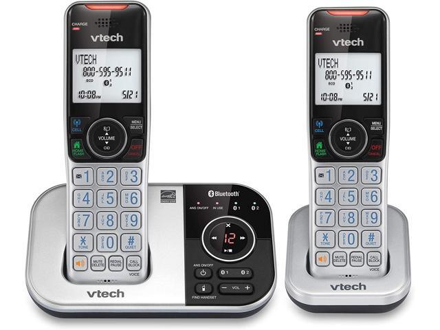 VTECH VS112-2 DECT 6.0 Bluetooth 2 Handset Cordless Phone for Home with Answering Machine, Call Blocking, Caller ID, Intercom and... 