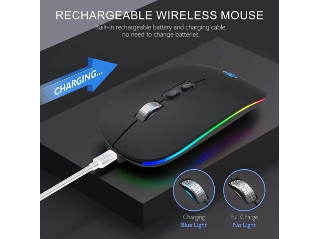 Atrasee Dual Mode Wireless Bluetooth 5.1 PC Mouse, Type-c
